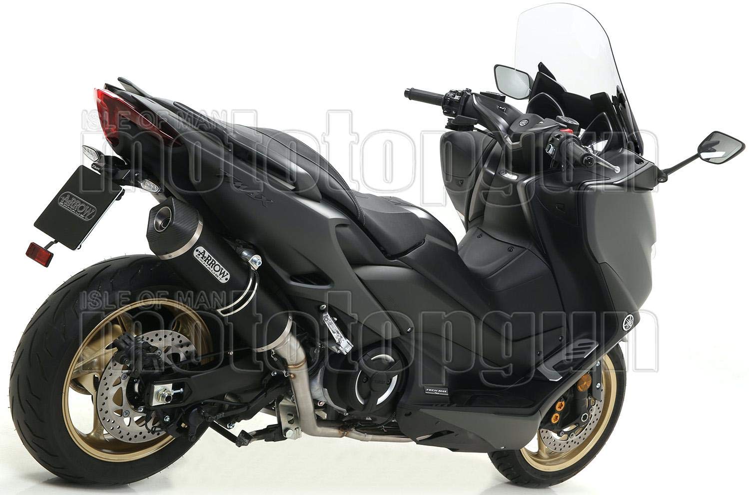 arrow scarico omologato race-tech alluminio nero fondello carby compatibile con yamaha tmax t-max 560 2022 2023 2024 mototopgun