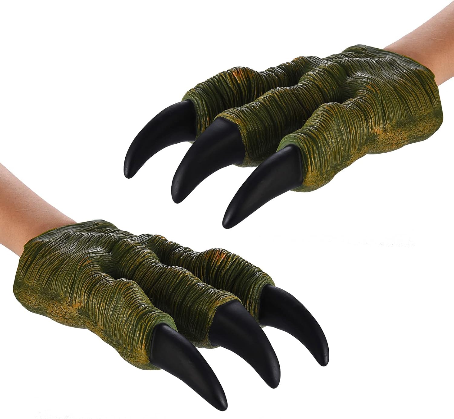 DR DINGUS Dinosaur Hand Puppets (Dinosaur Claws - Pair) Fun and Realistic Design - Ideal for Puppet Show, Gag Present, Kids Toy