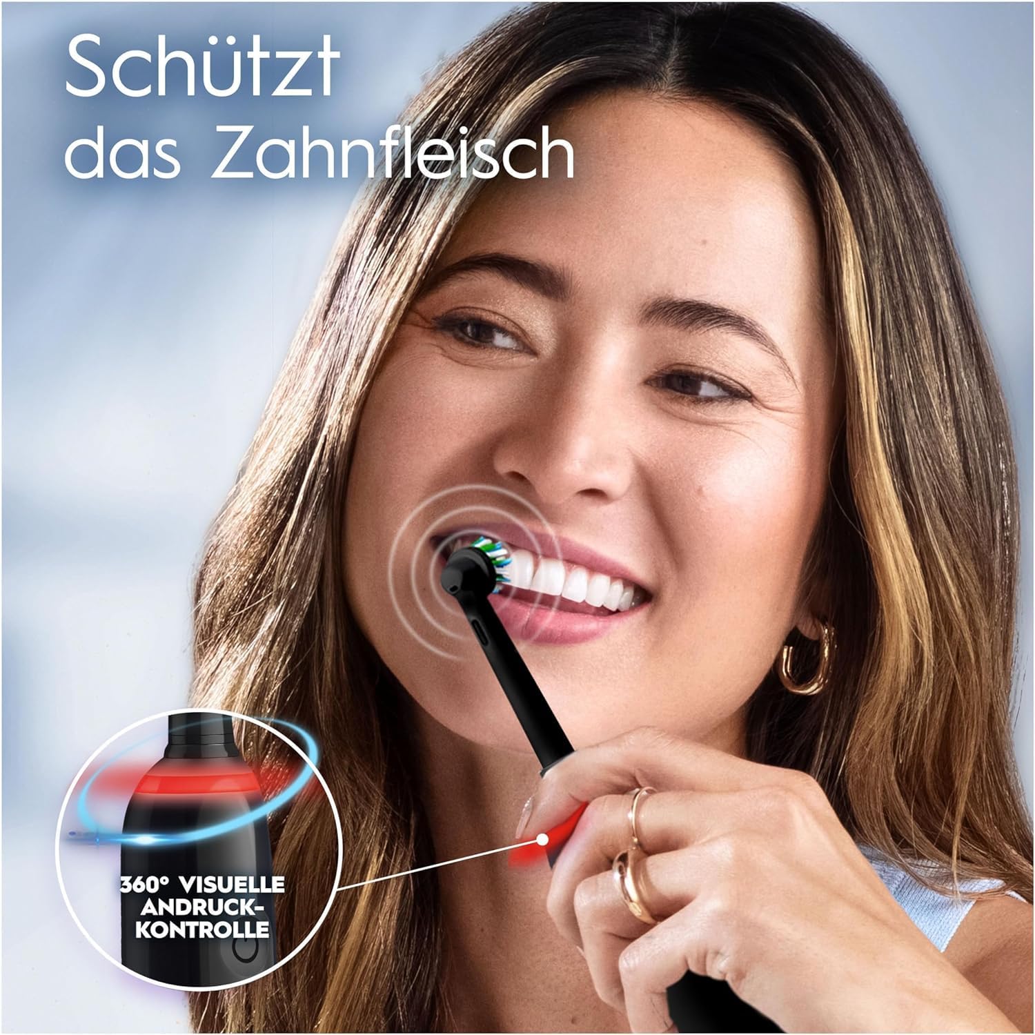 Oral-B Pro 3 3900 Elektrische Zahnbürste/Electric Toothbrush, Doppelpack & 3 Aufsteckbürsten, 3 Putzmodi, 360° Andruckkontrolle für Zahnpflege, Designed by Braun, Geschenk Mann/Frau, White/Black
