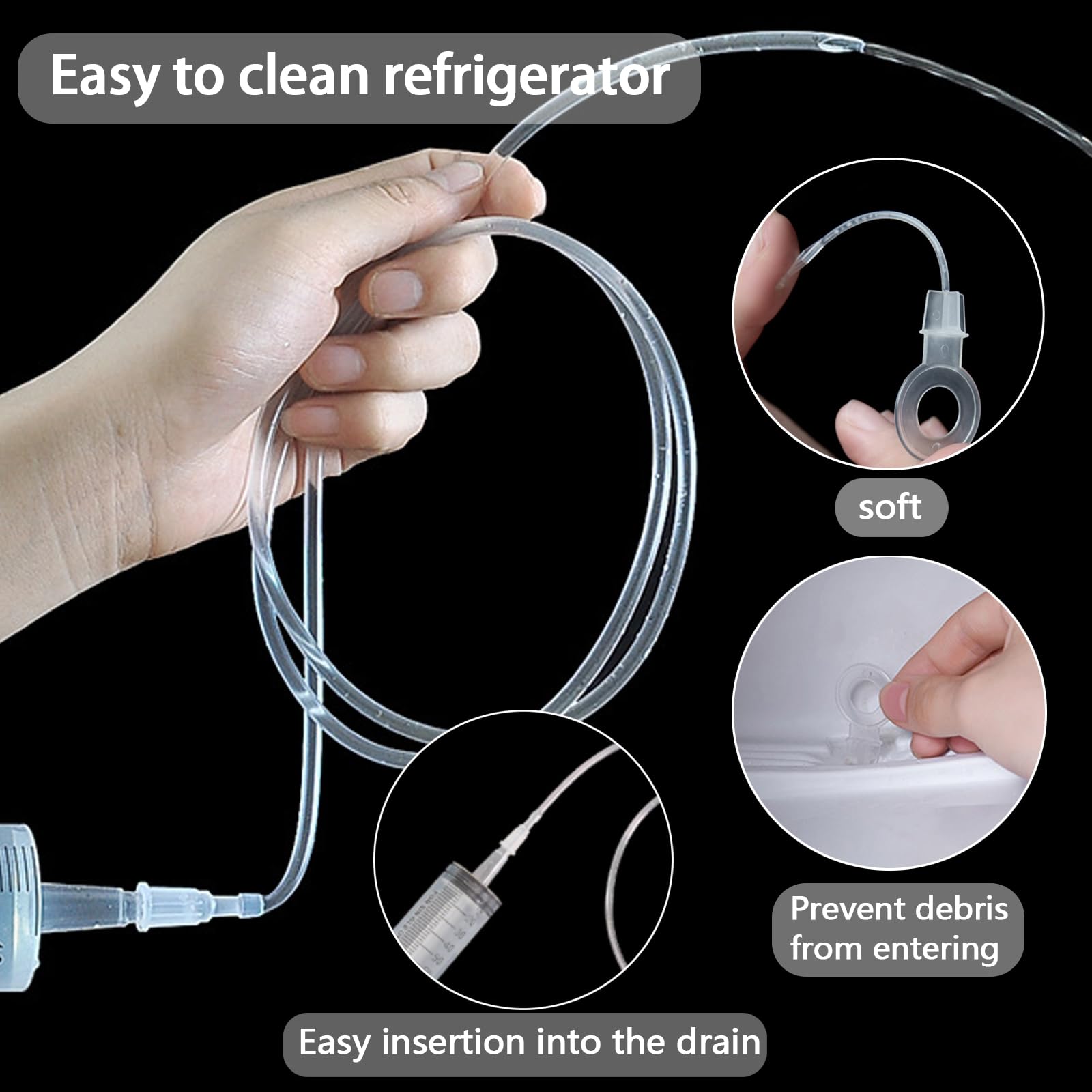 13 Piezas Kit de Limpieza de Nevera, Herramienta de Limpieza del Refrigerado, Kit de Limpieza del Orificio de Drenaje del Refrigerador para Limpieza de Refrigerador