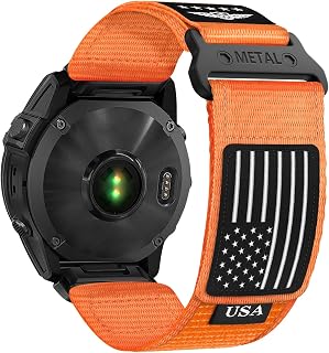 26mm Watch Bands for Garmin Fenix 9/8 51mm/7X/6X/5X | Quickfit Nylon Replacement Strap for Garmin Fenix 8 Pro 51mm/7X Pro/6X Pro/5X Plus/3/3HR/Descent MK1/MK2i Men, M