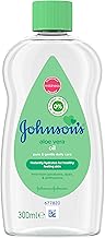 JOHNSON'S Aloe Vera Baby Oil 300ml – Leaves Skin Soft and Smooth – Ideal for Delicate Skin