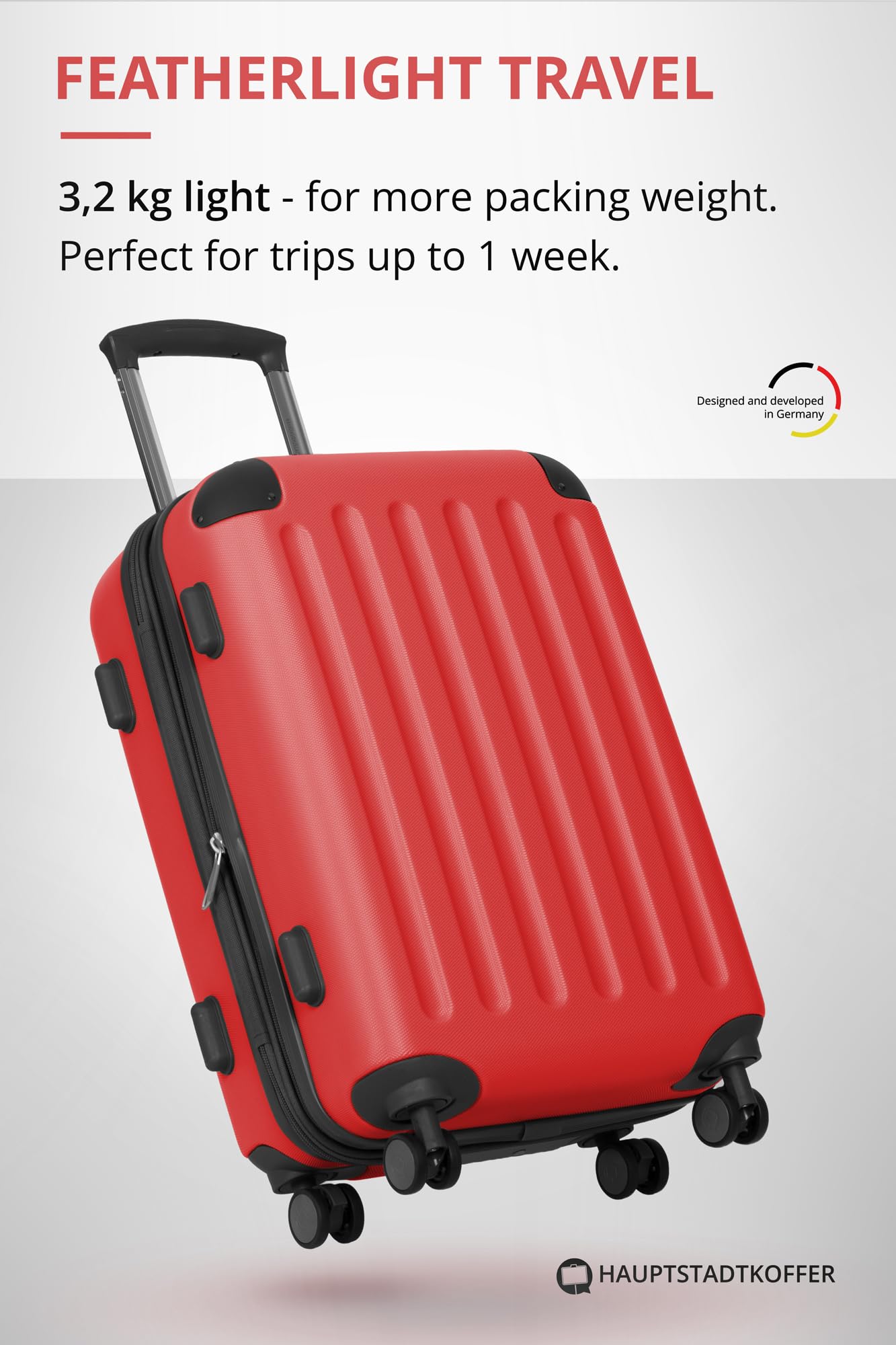 HAUPTSTADTKOFFER - Spree - Maleta rígida, Trolley expandible, Equipaje de Viaje, 4 Ruedas Dobles, TSA, 65 cm, 74 litros, Champán — view 178