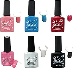 Kit 6 Esmaltes Em Gel Led Uv Unhas Acrigel Com ANVISA