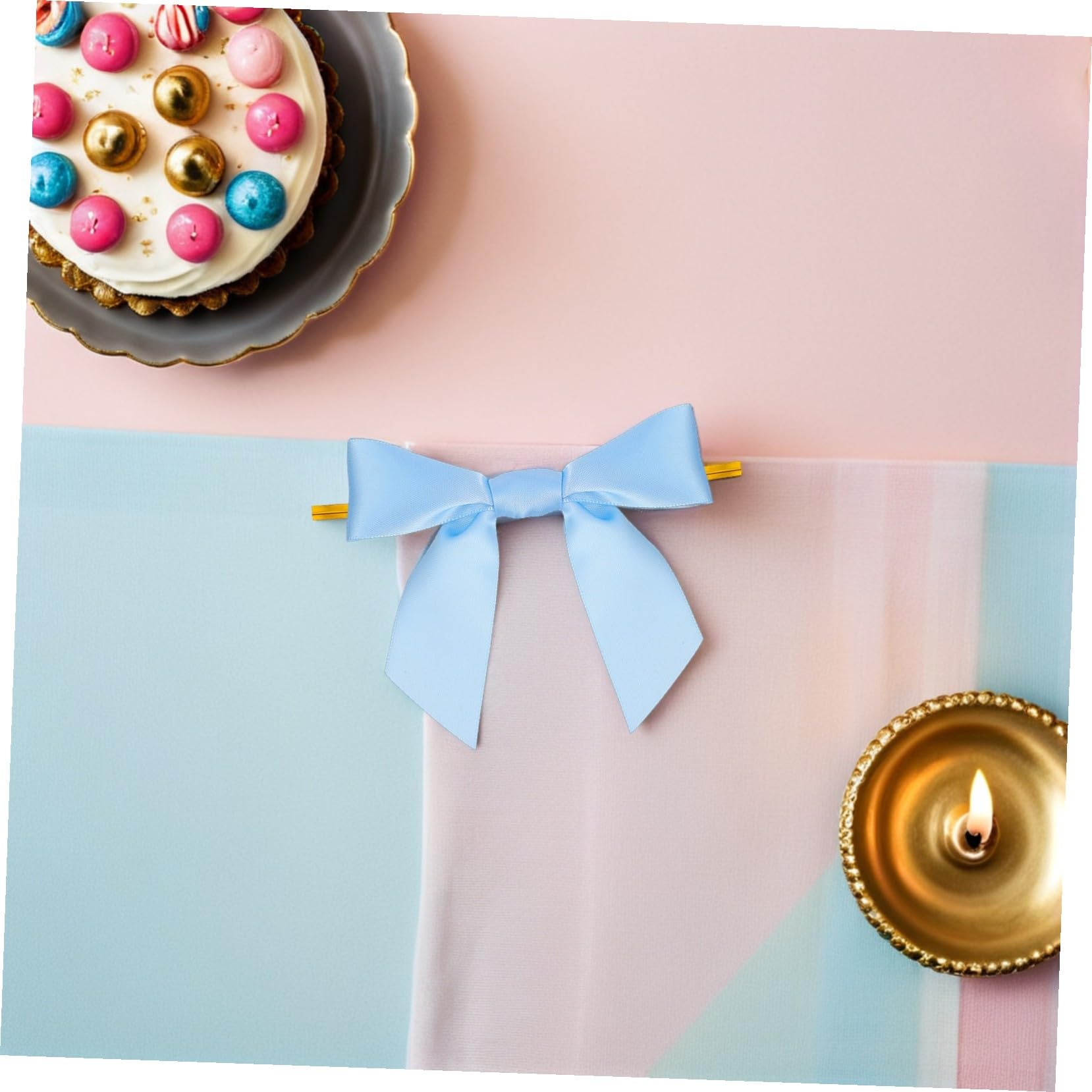 100piezas Lazos para Bolsa de Obsequio de Cinta de Raso Preatados Unidades Mini Lazos para Decorar Paquetes para Manualidades Regalos Bolsas de Dulces y Bodas
