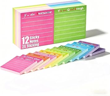 12Pcs Inspirational Sticky Notes, Back to School Gifts for Teachers