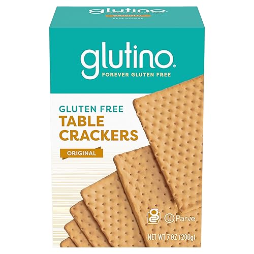 Glutino Galletas de mesa sin gluten, cuadrados premium, originales, 7 onzas
