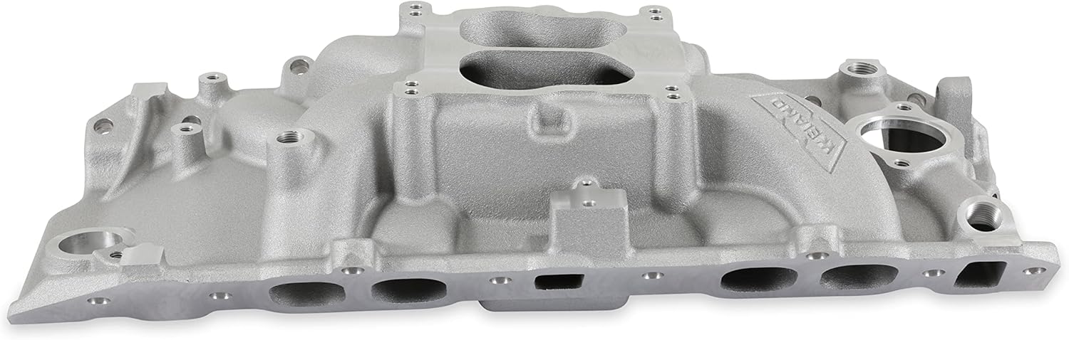 Weiand 8123 Street Warrior Square/Spread Bore Satin Oval Port Intake Manifold