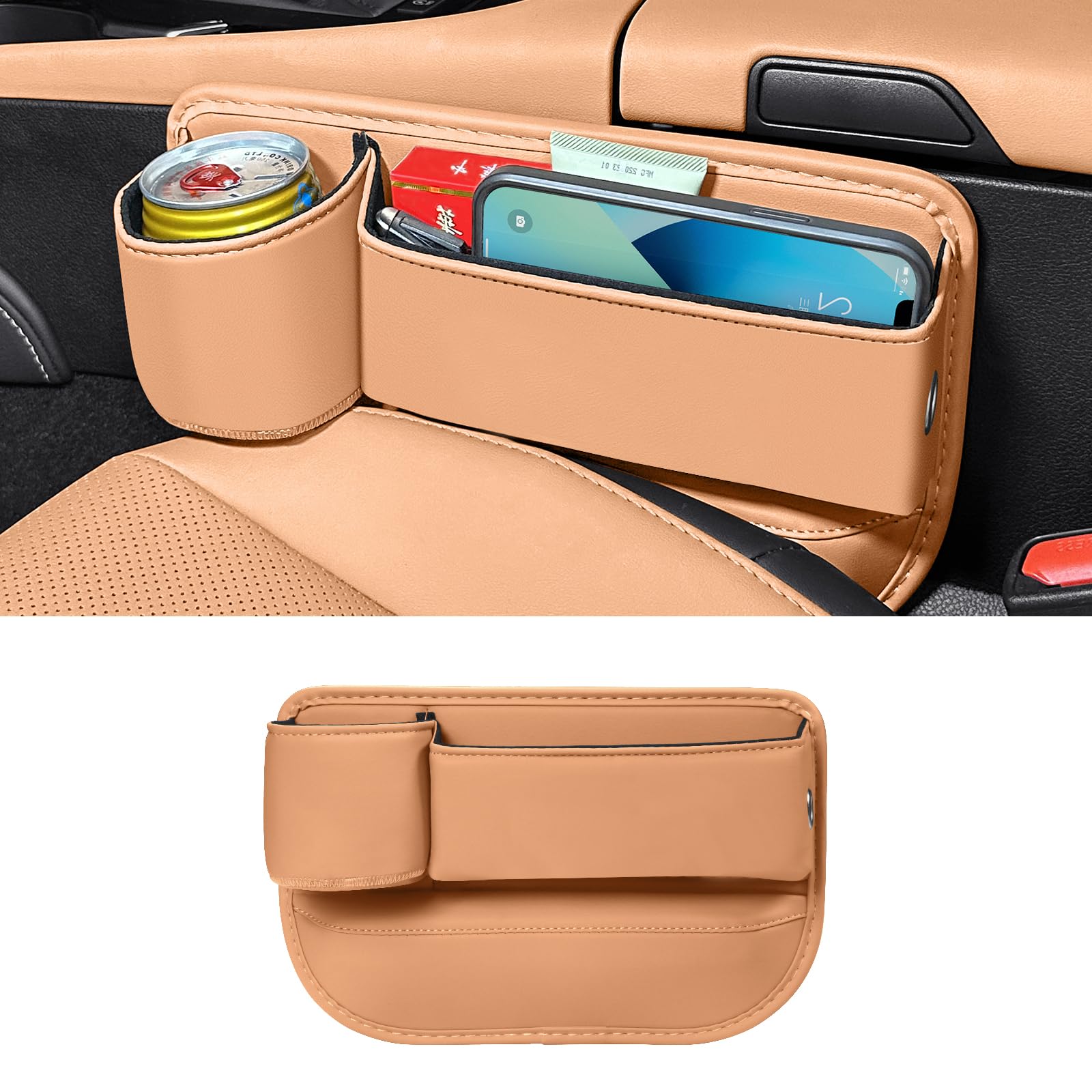 Dragon Art Suitable for Lexus car seat gap filler, a car seat storage box that can hold water bottles, phones, glasses, wallets, and keys