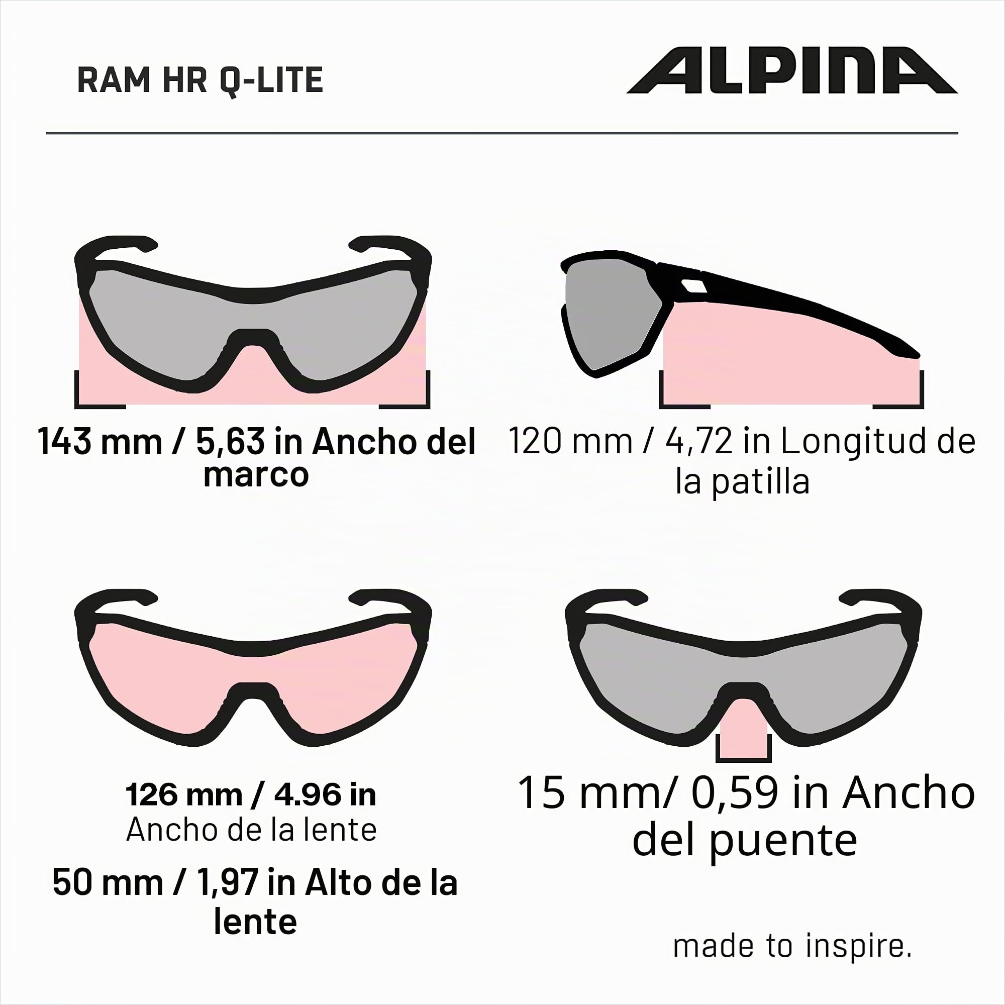ALPINA RAM HR Q-LITE V - Verspiegelte, Kontrastverstärkende & Beschlagfreie Sport- & Fahrradbrille Mit 100% UV-Schutz Für Erwachsene