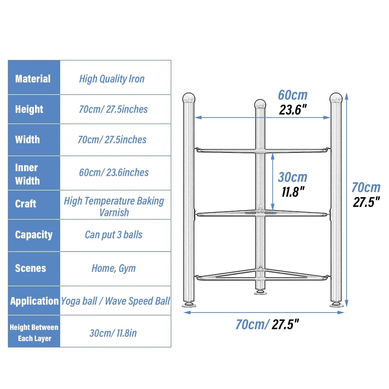 Mezzo Balance Ball Storage Rack3/5/6/7 Tier Home Gym Organizer per Esercizio Bosu Slam Bowling & Medicine BallsDurable Floor Stand Equipment