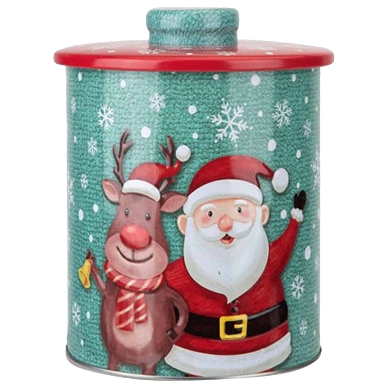 Vfm E-Store Santa - Christmas Biscuit Tin Themed Design X 1 Stocking Filler Xmas Present Celebration Festive Winter Ornaments - 15. 5Cm Christmas Themed