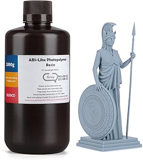 ELEGOO ABS-Like 3D Printer Resin LCD UV-Curing Resin 405nm Standard Photopolymer Resin for LCD 3D Printing Grey 1000g