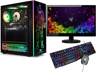 Veno Scorp ARGB GAMING PC or PC Set i5 240 SSD 500 HDD 8GB RAM PC Set With Single 22” Monitor Win 10 Wifi Frank (Renewed)