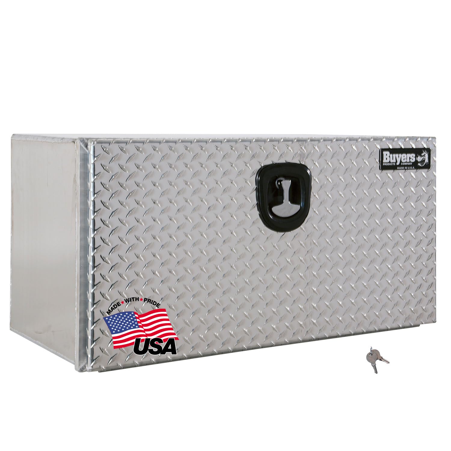 Buyers Products 1706505 Silver Pro Series Aluminum Underbody Truck Box with Diamond Tread Door, 18x18x 36 Inch, Durable Vehicle Tool Box for Storage and Organization