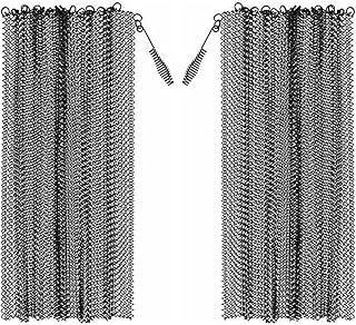 2Pcs Fireplace Mesh Screen Curtain Heat Resistant Fireplace Spark Guard Curtain Sturdy Spark Guard Mesh Gate Metal Fire Screen Single Panel 24×18/24×20/24×22inch for Home Fireplace 2Pcs Fireplace