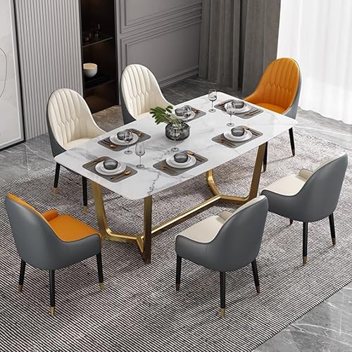 Miniatura 2 de YVYKFZD Sillas de comedor de cuero, juego de sillas de comedor, silla de cocina con patas y respaldo de madera, sillón tapizado, silla auxiliar