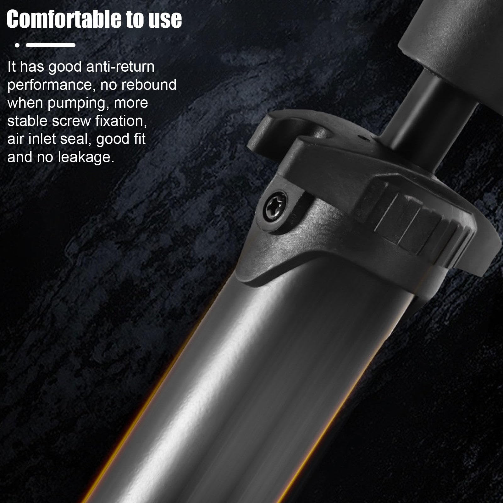 Bodenfahrradpumpe, Hochdruck 170 Psi Luftpumpe mit Manometer, Passend für Schrader- und Presta-Ventiltypen, Tragbare Luftpumpe, Fahrradzubehör