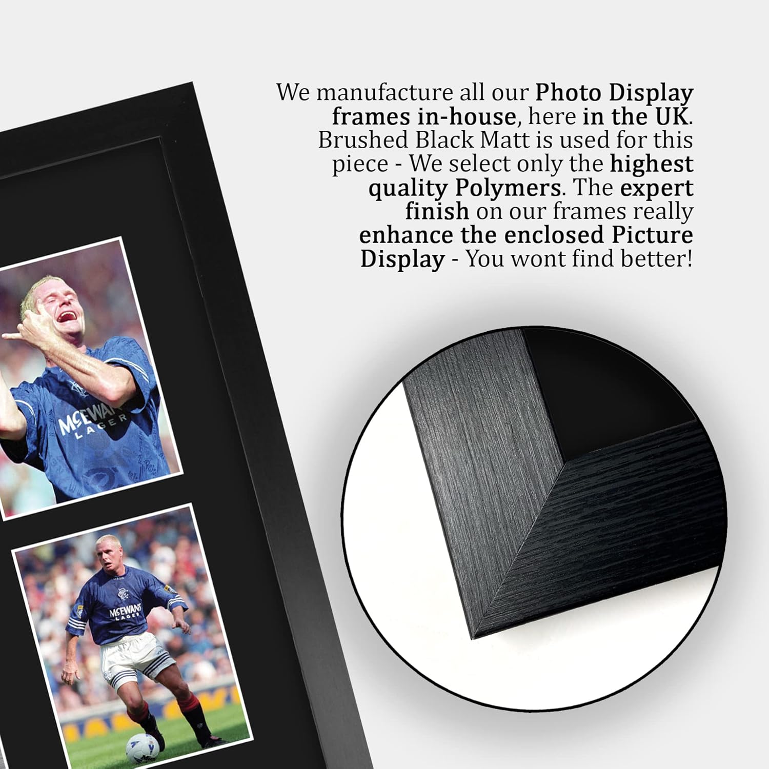 HWC Trading Paul Gascoigne Rangers 16 x 12 inch (A3) Printed Gifts Signed Autograph Picture for Football Fans and Supporters - 16" x 12" Framed