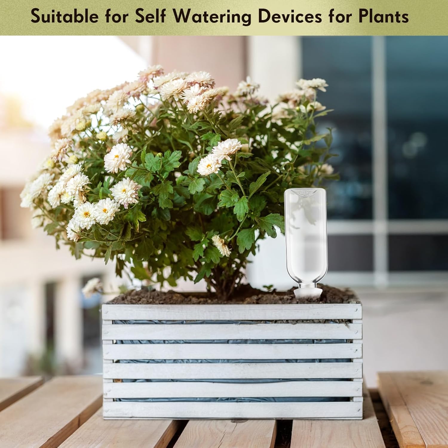 Plant Watering Devices Include Terracotta Watering Spikes 17 oz Plastic Automatic Plant Waterer Clear Wine Bottle for Indoor Outdoor Garden(20 Pcs)