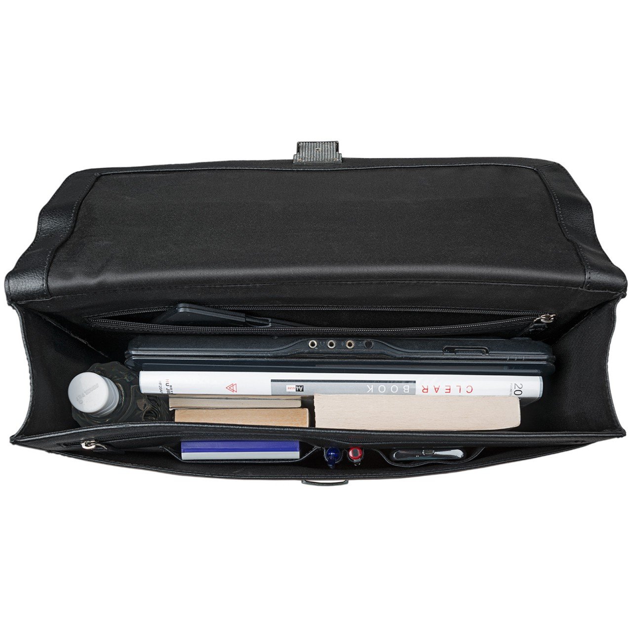 STILORD 'Jonathan' Elegante Aktentasche klassische Büro Business Schultertasche groß 15,6 Zoll mit Schloss Rinds Leder schwarz