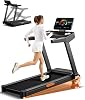 Foldable Treadmills for Home with 20% Incline, 14KM/H Treadmill with Handles, Running Machine for Heavy People, 180KG Weight Capacity, Large Running Belt and Intelligent LED Touch Screen