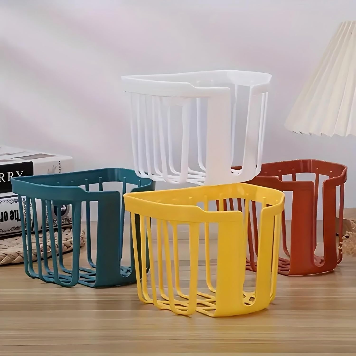 Wall-Mounted Toilet Paper Holder, Punch-Free Storage Container for Tissue, Toilet Roll Paper Organizer, Convenient and Stylish Bathroom Accessories