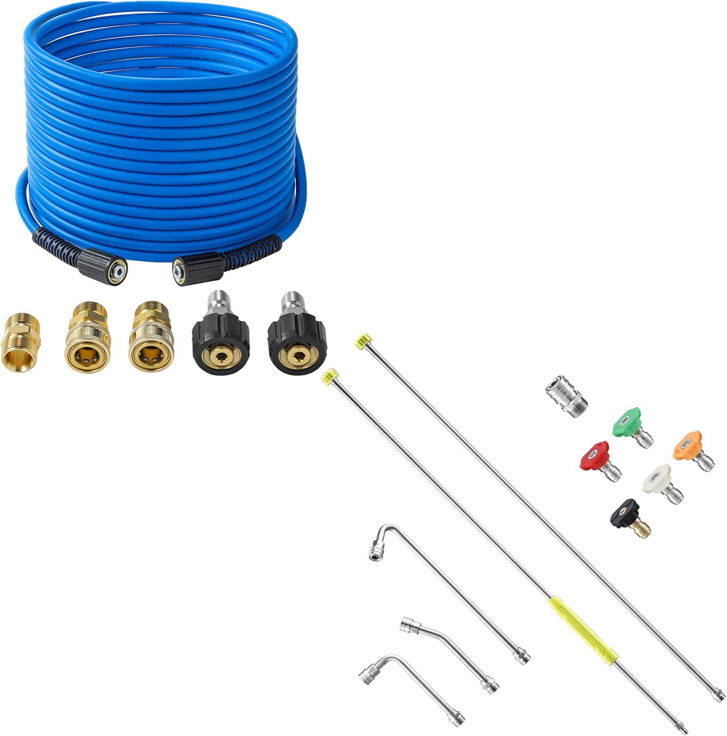 Pressure Washer Hose – 1/4" X 50 FT, Pressure Washer Extension Wand 120”