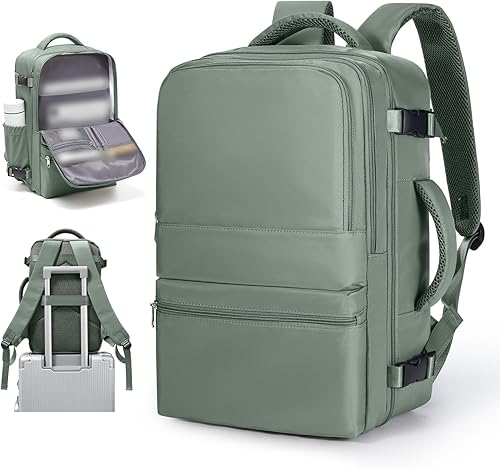 CADOLIM Mochila de viaje grande para llevar en el vuelo aprobado mochila para mochilas de viaje Mochila impermeable para artículos personales