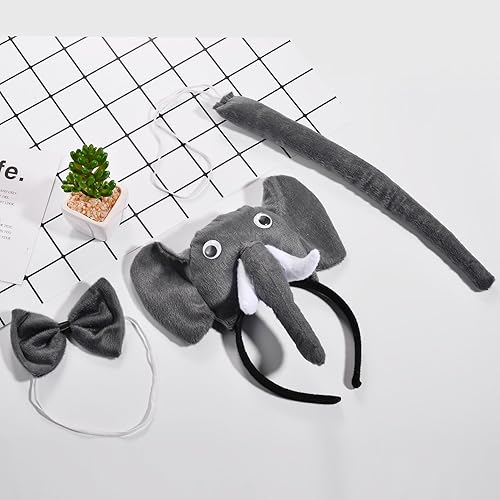 Miniatura 2 de Lux Accessories - Disfraz de elefante de color gris