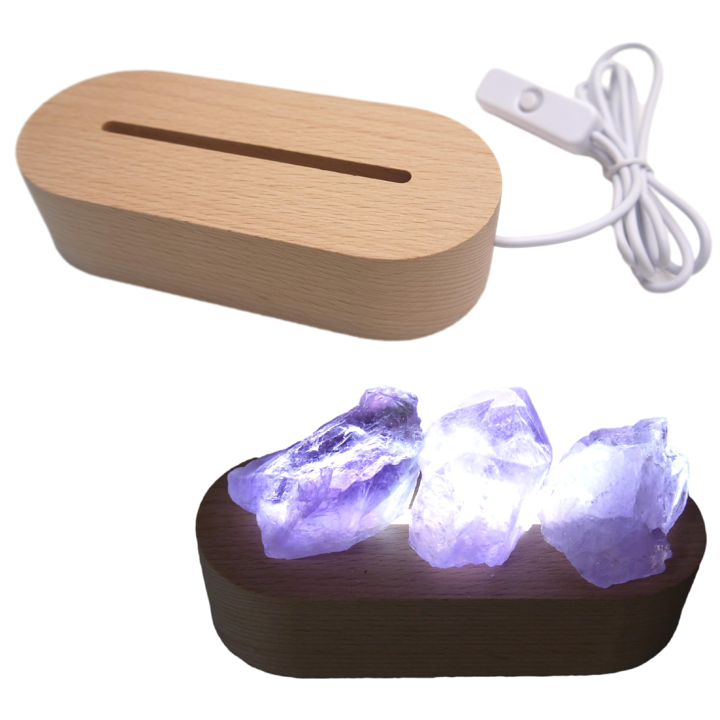 Amazon.co.jp: Sugarello LEDライトディスプレイ 鉱石展示 水晶