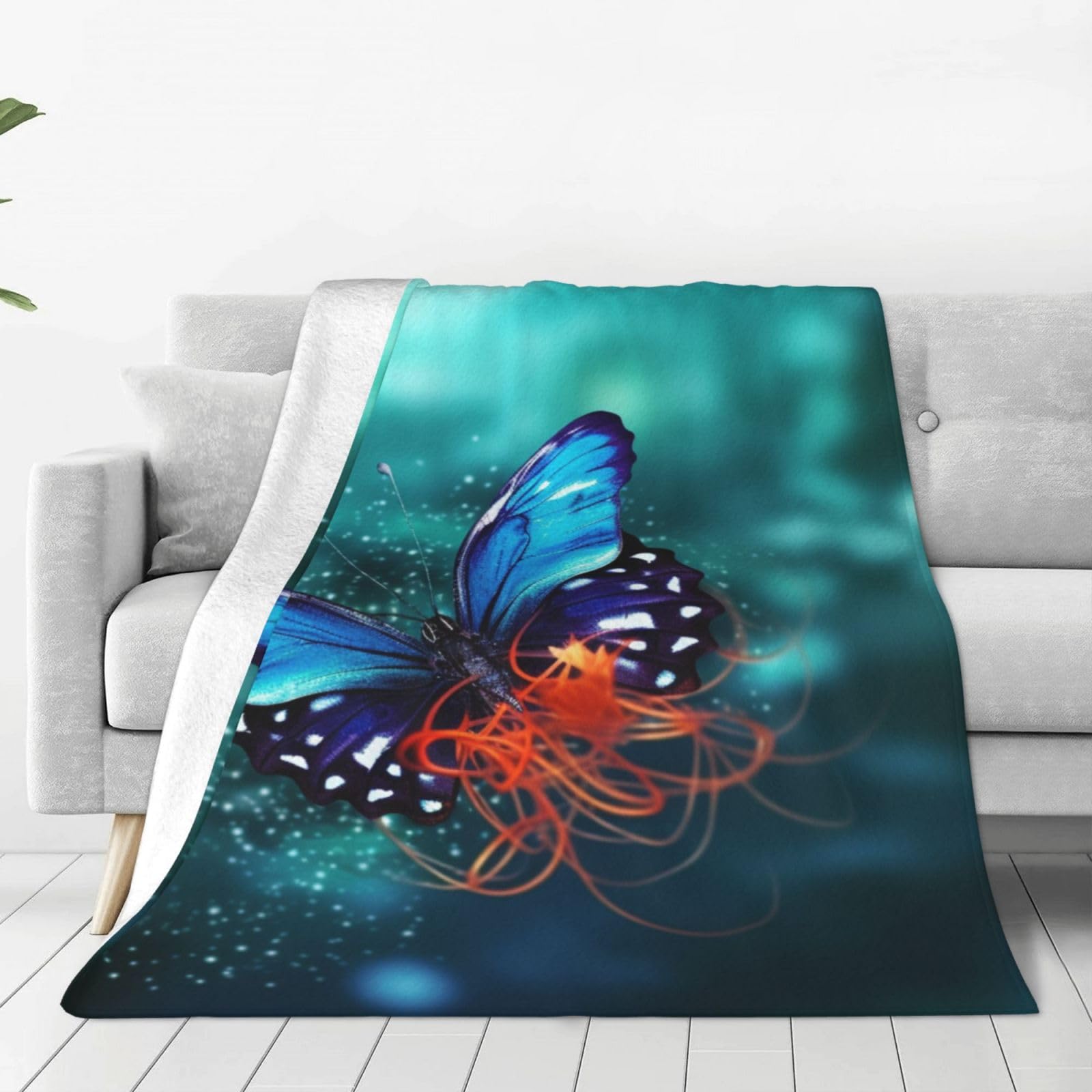 Couverture douce papillon 152x127 cm, cadeau idéal pour la maison