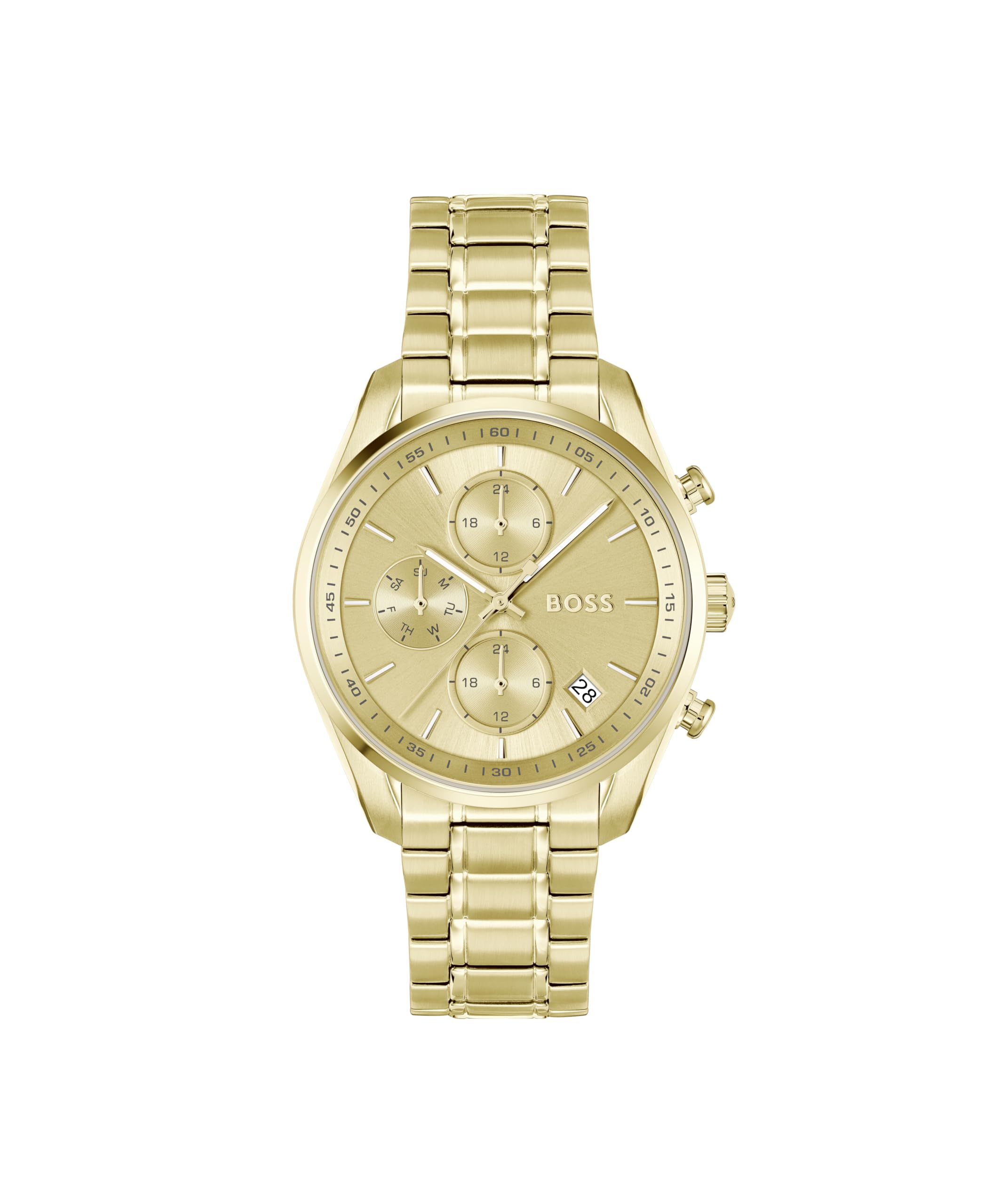 BOSS Multi Zifferblatt Quarz Uhr für Damen Kollektion Grand Tour Ladies mit Edelstahlarmband