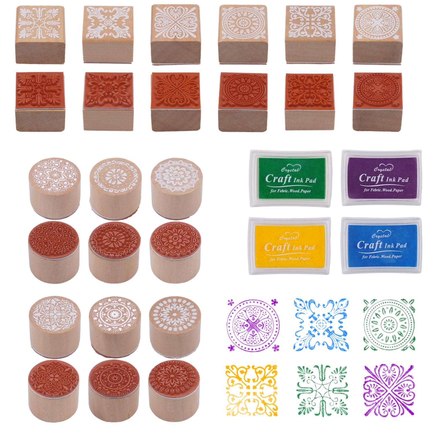 12 Wood Stamps - Crafting, Scrapbooking & DIY -11