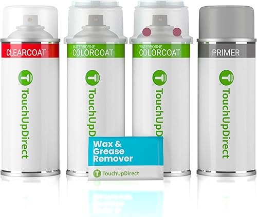 Vista 250 de TouchUpDirect PRC Firecracker - Pintura de retoque compatible con Jeep Exact Match - Kit de pinceles Rojo Petardo