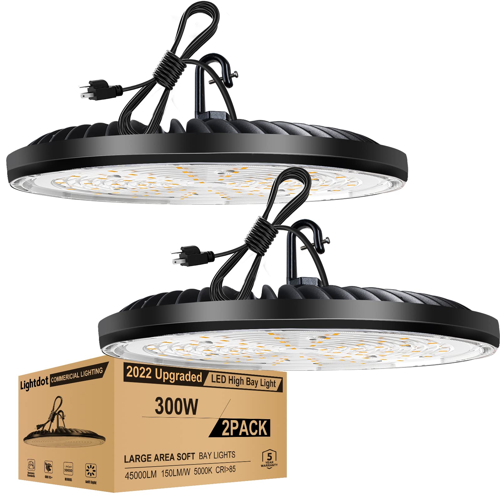 Lightdot 300W LED High Bay Light 45000lm (Eqv.1200W MH/HPS) UFO High