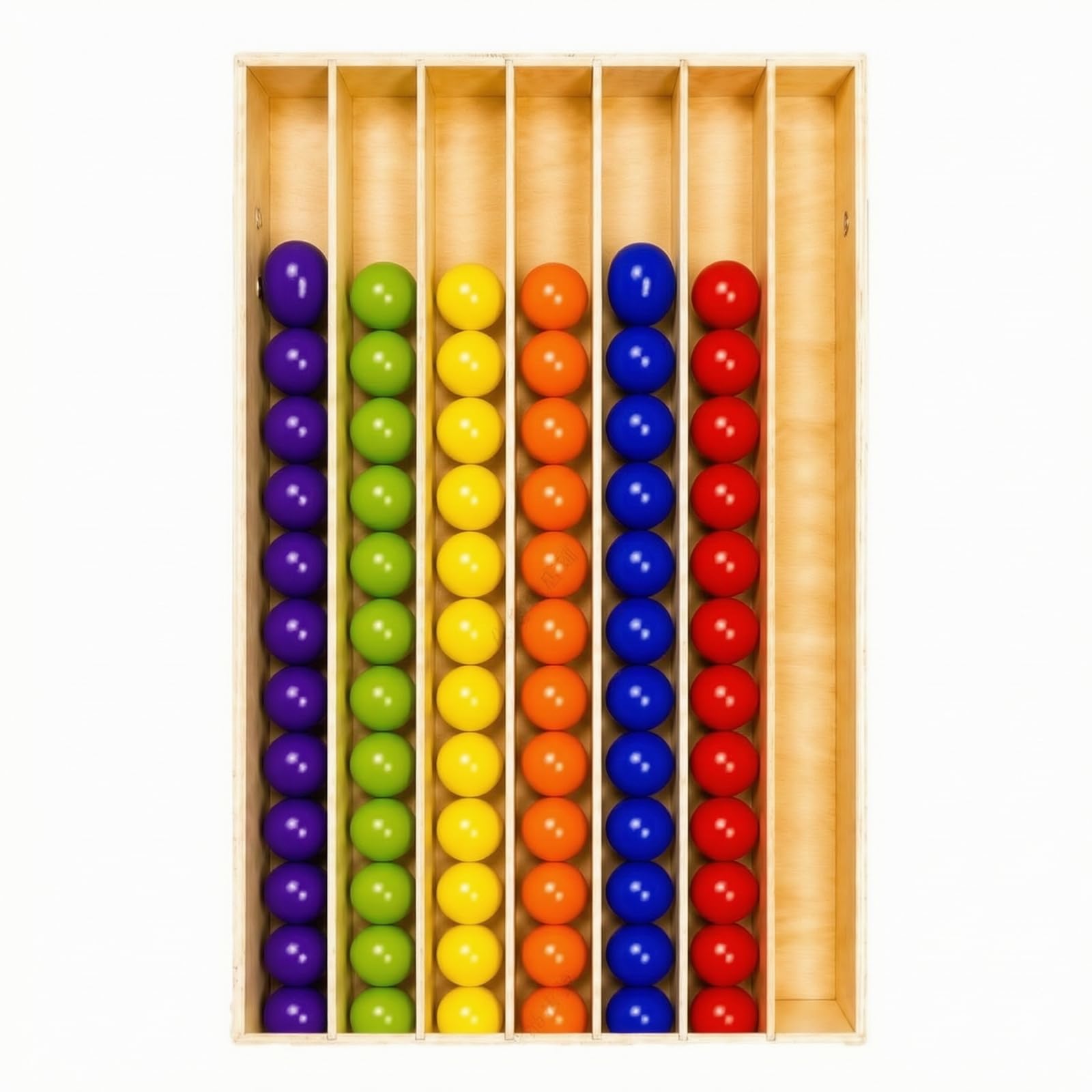 Harilla Gioco in Legno di Abbinamento Colori Resistente Tavola in Legno con Scomparti e Perline Rigiocabile Giocattolo per Bambini di 4-6 Anni, Sale Giochi