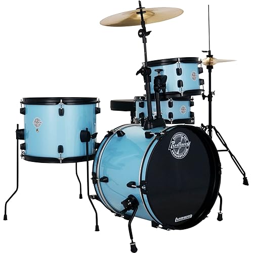 Ludwig Questlove Pocket Kit 4-piece Drum Set - Crystal Blue Sparkle