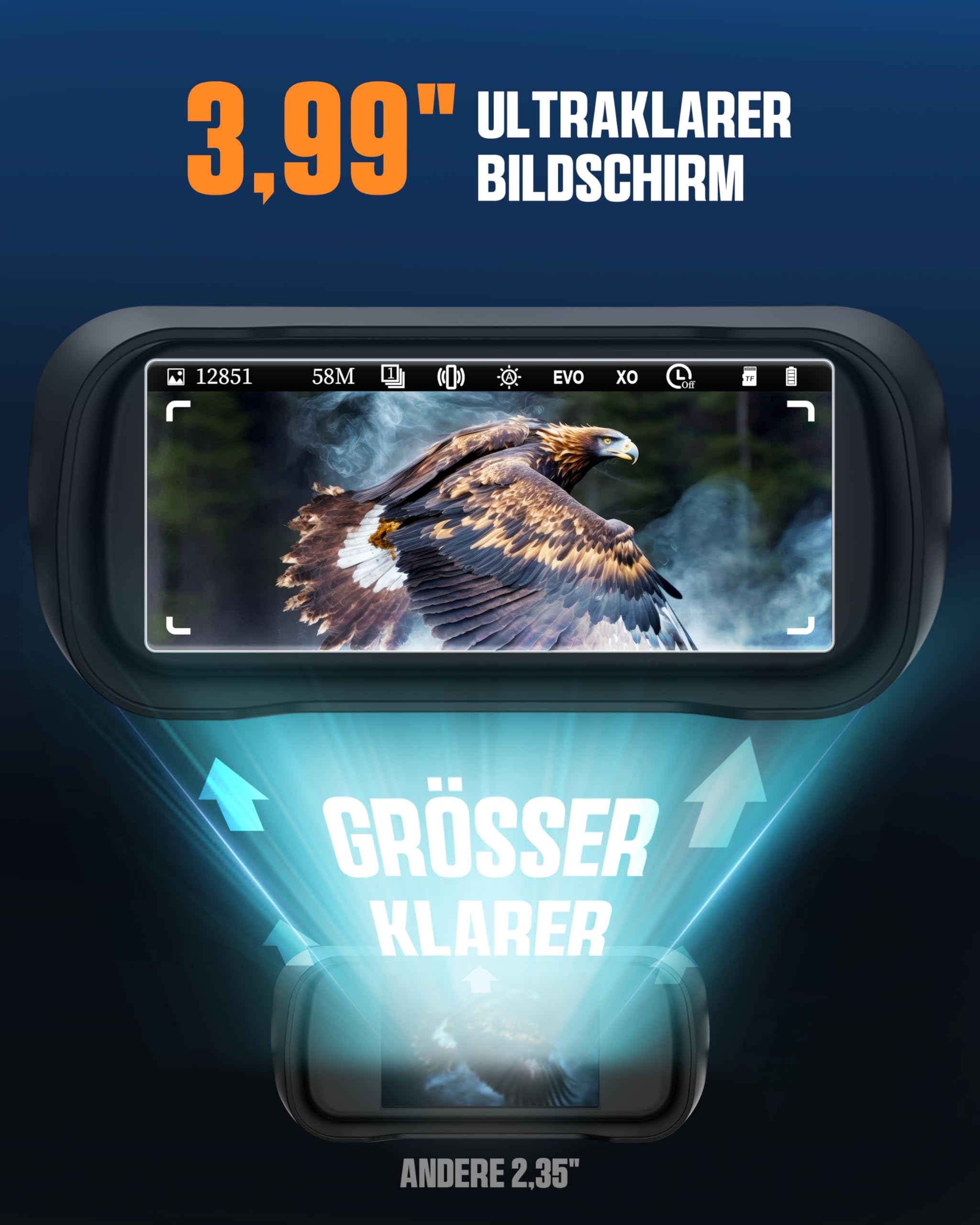CIGMAN 4K Nachtsichtgerät Fernglas, Infrarot Nachtsichtbrille, Vollfarben Nachtaufnahme, 7-Fach Linse, 18 Std Akkulaufzeit