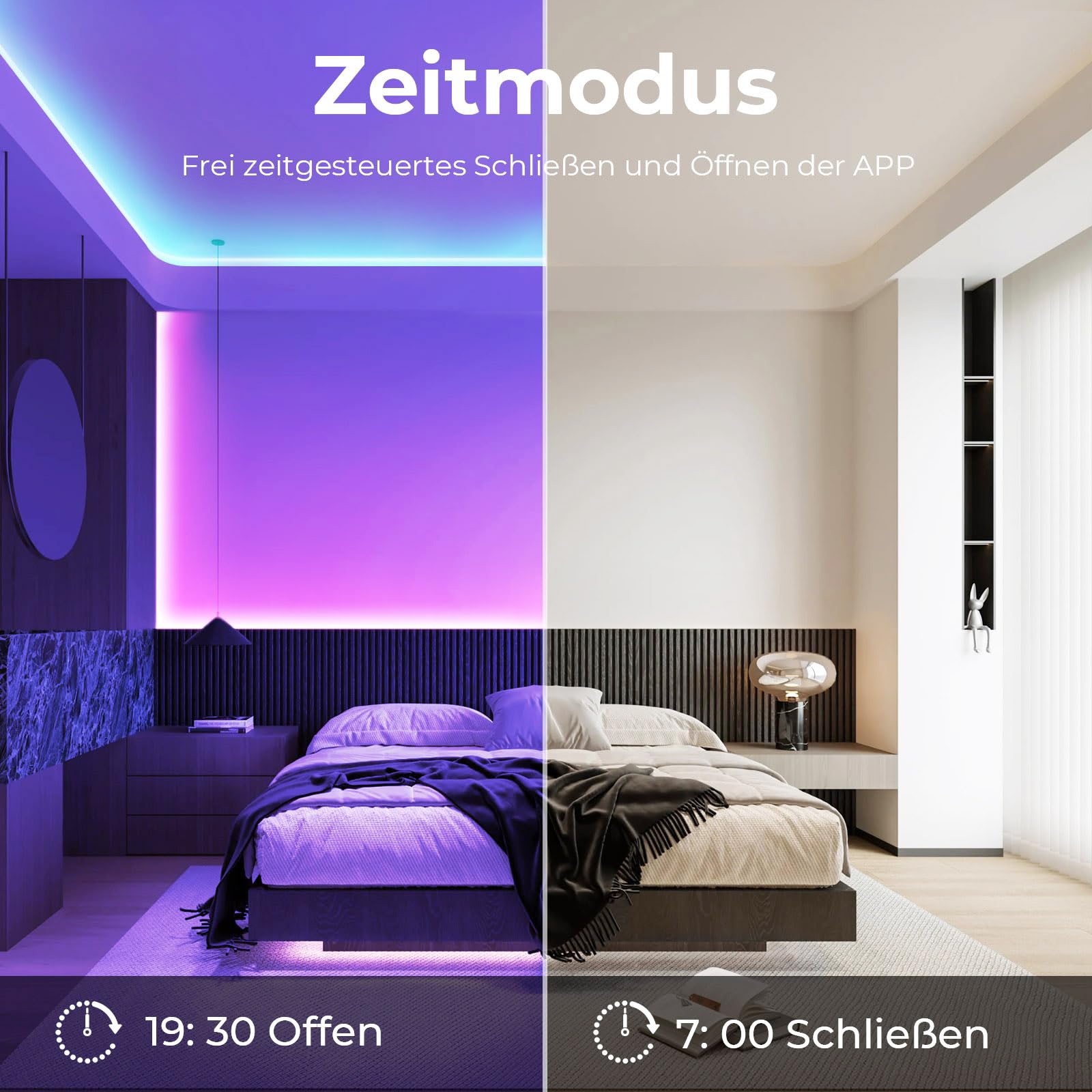 10M COB LED Streifen Alexa Kompatibel, Punktfreie Smart RGB LED Band Musik Sync, WiFi LED Lichterkette für Gaming & Wohnzimmer, 576 LEDs/M, 16 Mio. Farben, Arbeitet mit Google Home