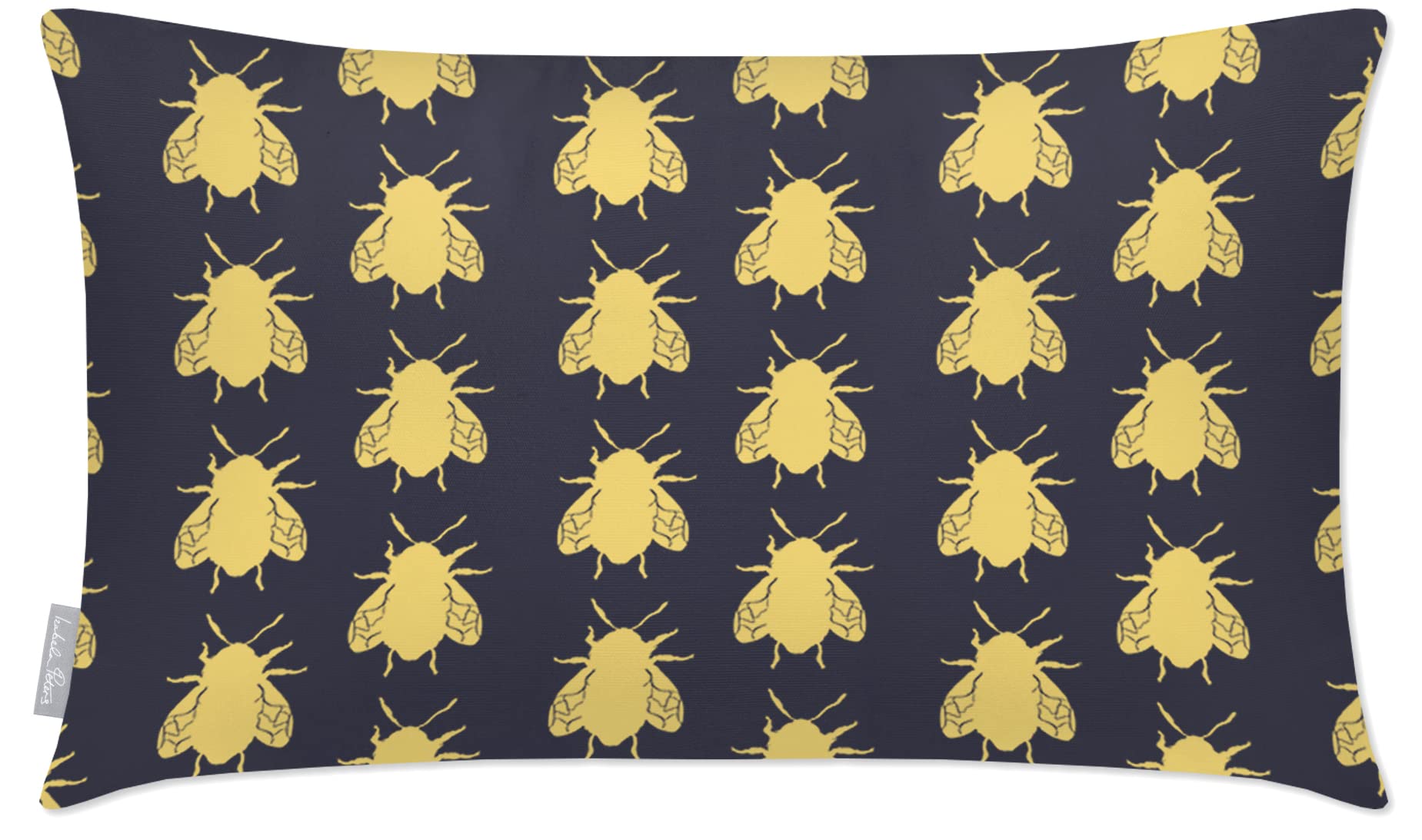 Izabela Peters Bees - Graphite Outdoor Cushions Waterproof, 50 X 30 Cm, Filled, Garden Furniture Cushions
