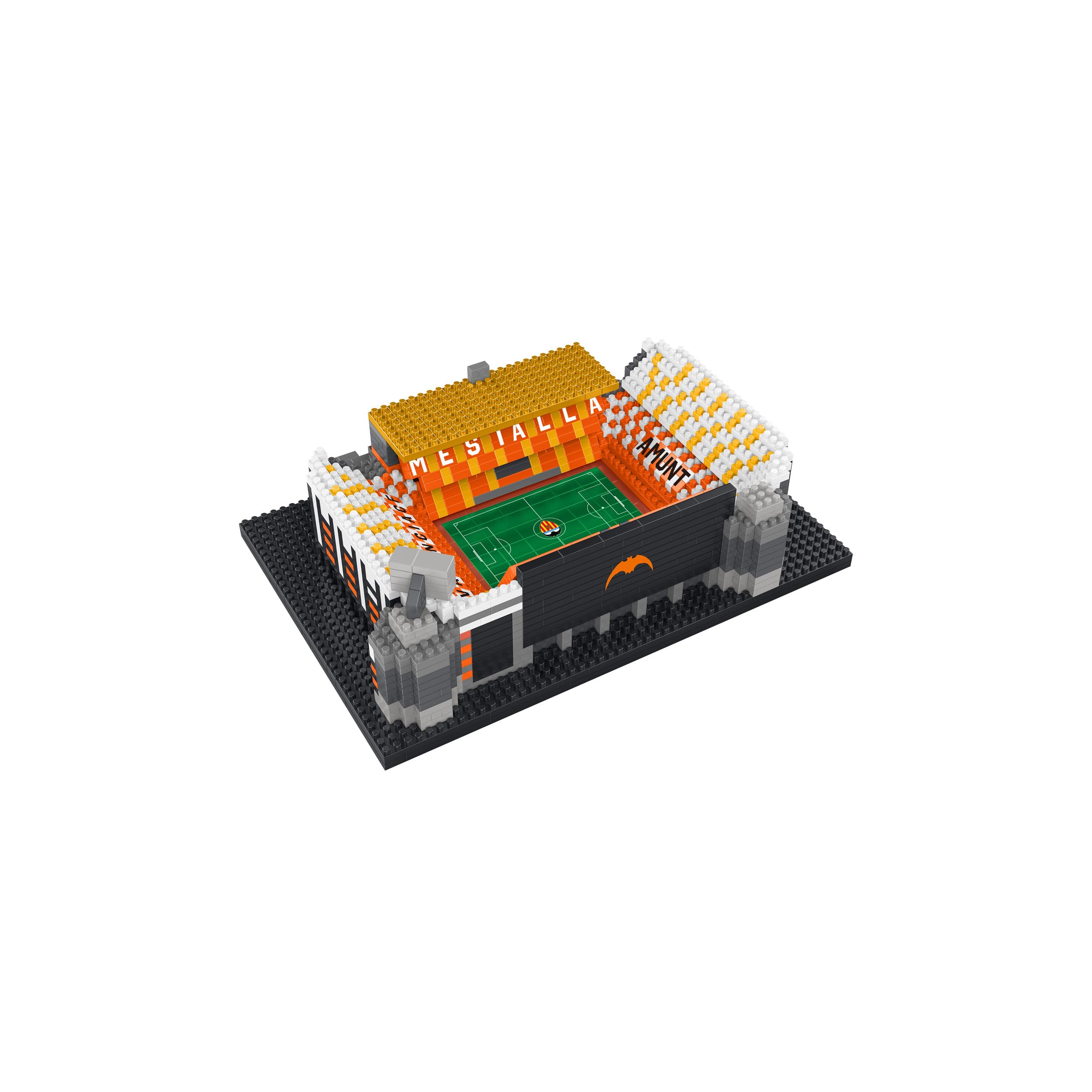 FOCO Offizielles Lizenzprodukt Valencia CF Mestalla Stadium BRXLZ-Steine 3D-Mini-Fußballstadion BAU-Set