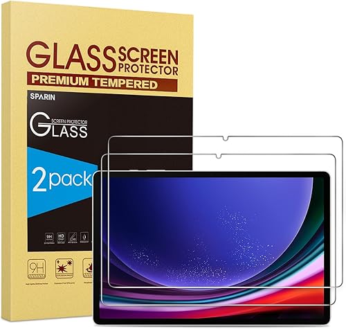 SPARIN - Paquete de 2 protectores de pantalla compatibles con Samsung Galaxy Tab S8 PlusGalaxy Tab S7 FE 2021 Galaxy Tab S7 Plus de 12.4 pulgadas,