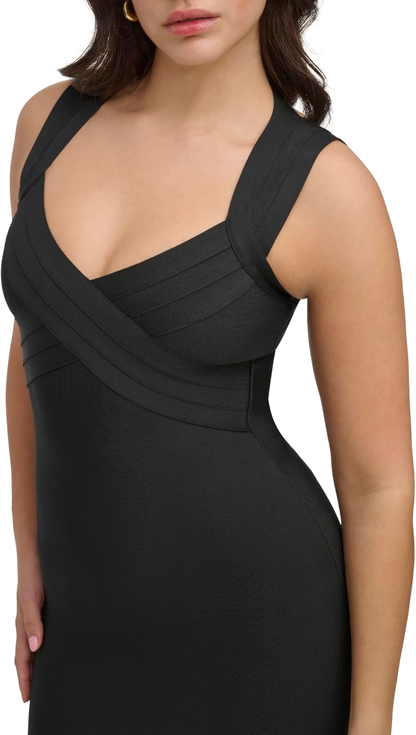 Siena Womens Bandage Knit Sweatheart Neckline Bodycon Mini Dress - Image 5