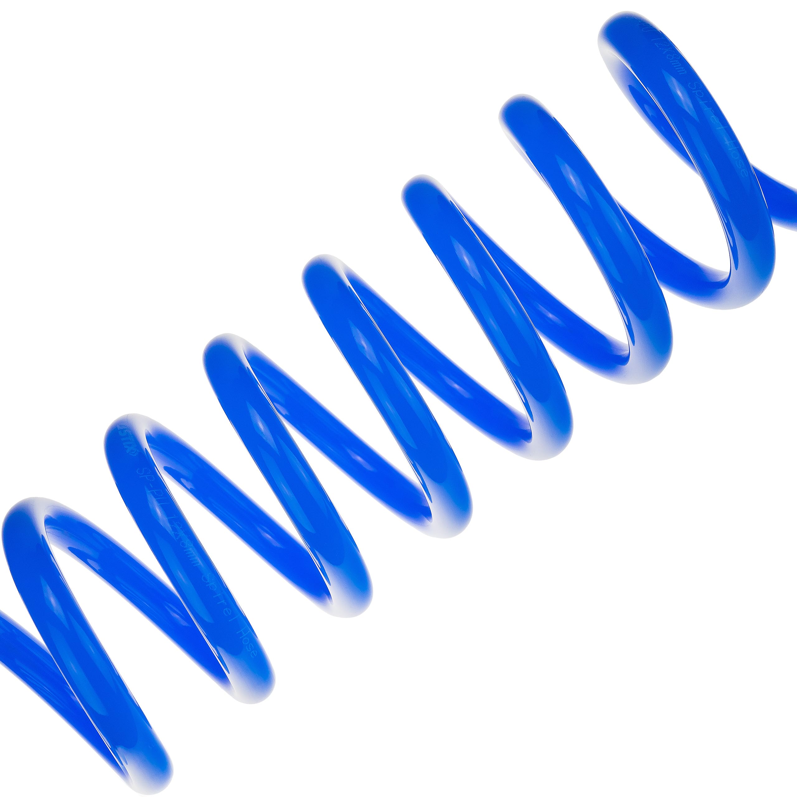 Tubo a spirale ad aria compressa SP-PU 10 m, tubo aria compressa 8/12 mm in PU, pressione massima 10 bar, con protezione antipiega e attacco rapido, adatto per utensili pneumatici