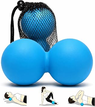 Silicone Peanut Massage BallDouble-Sided Hockey-Shaped Yoga Ball and Physical Therapy Exercise BallA deep-tissue massage tool for myofascial release, muscle relaxation, and acupressure therapy