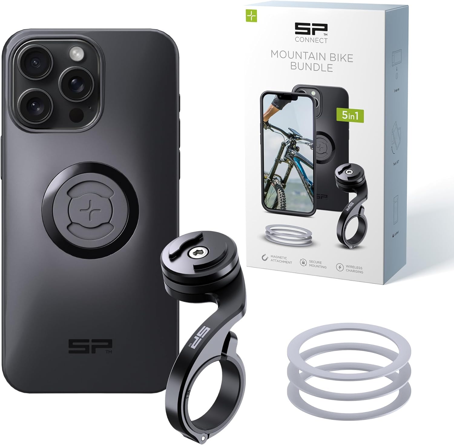 SP CONNECT SPC+ Mountain Bike Bundle | Compatible with iPhone 15 Pro Max | Bike Phone Mount | Cell Phone Holder