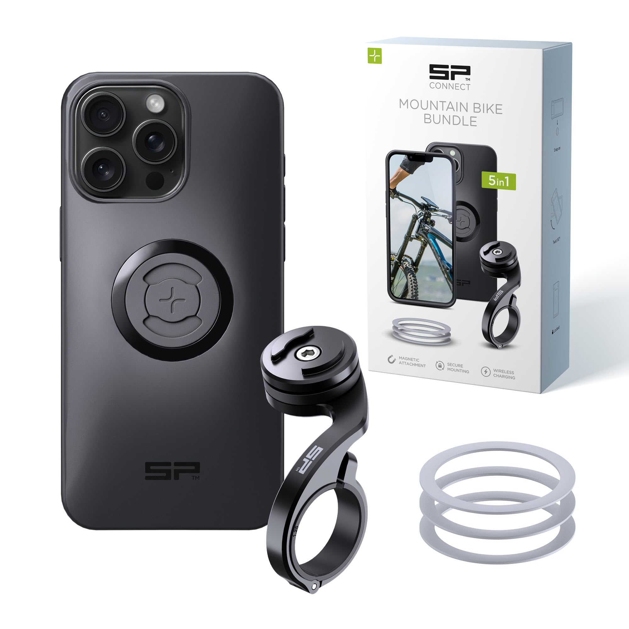 SP CONNECT SPC+ Mountain Bike Bundle | Compatible with iPhone 15 Pro Max | Bike Phone Mount