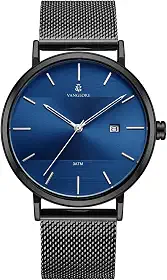 Relógio Masculino De Pulso Minimalista Quartzo Analógico Aço Inoxidável 40mm Vanglore Selecty 3288a