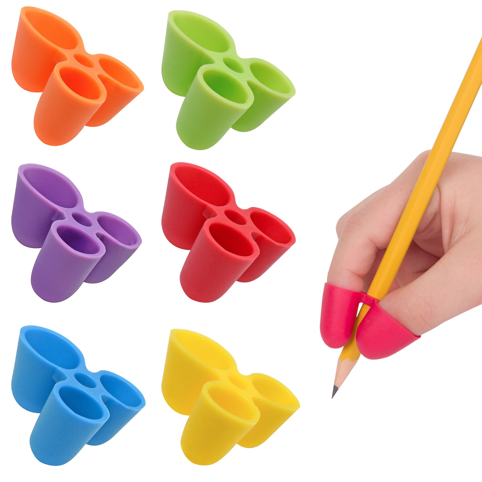 The Pencil Grip The Classics TPG-21106 Writing CLAW for Pencils and Utensils, Small Size, 6 Count Assorted Colors, Assorted: Blue/Green/Orange/Pink/Purple/Red/Yellow